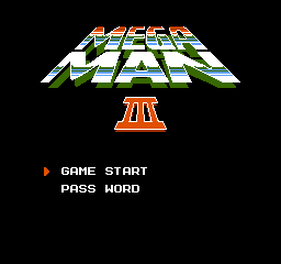 Mega Man 3 (USA) Title Screen